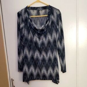 Jason Maxwell Black and White Textured Top Stretch